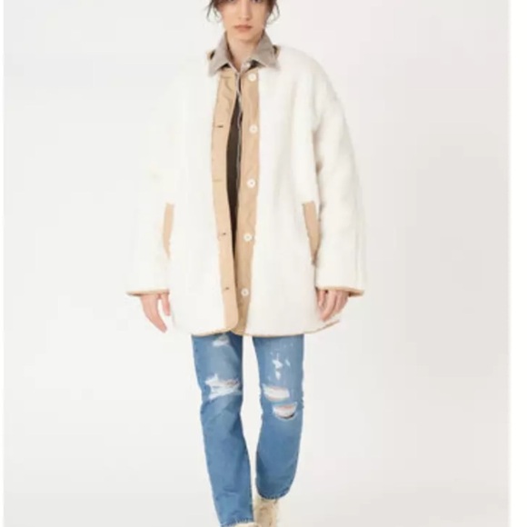 Levi’s women’s MARLOWE OVERSIZED REVERSIBLE SHERPA Quilted JACKET - Picture 1 of 16